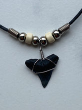 Load image into Gallery viewer, Shark Tooth Necklace With Cream Beads
